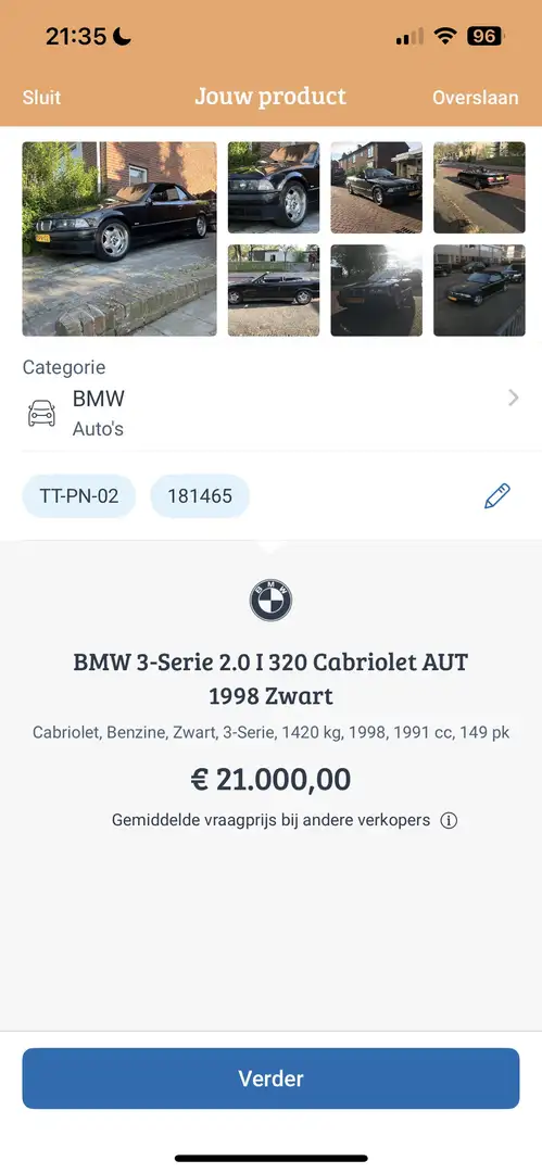 BMW 320 orginele 320i,1ste eigenaar,181.xxx km✅ Zwart - 1