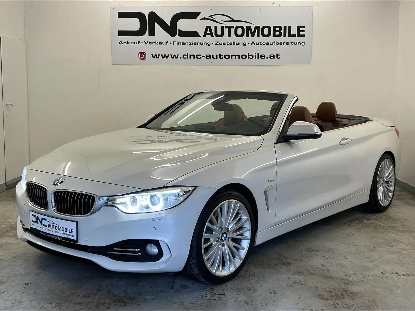 BMW 420 d Aut. Cabrio*HEAD-UP*SHZ*AHK* Weiß - 1