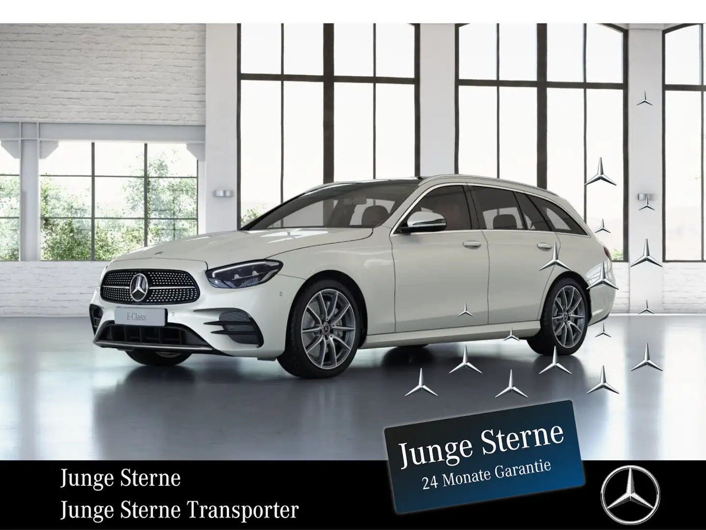 Mercedes-Benz E 400 d 4M T *AMG*MEMO*AHK*PANO*STHZ*MBUX*360°* Weiß - 1