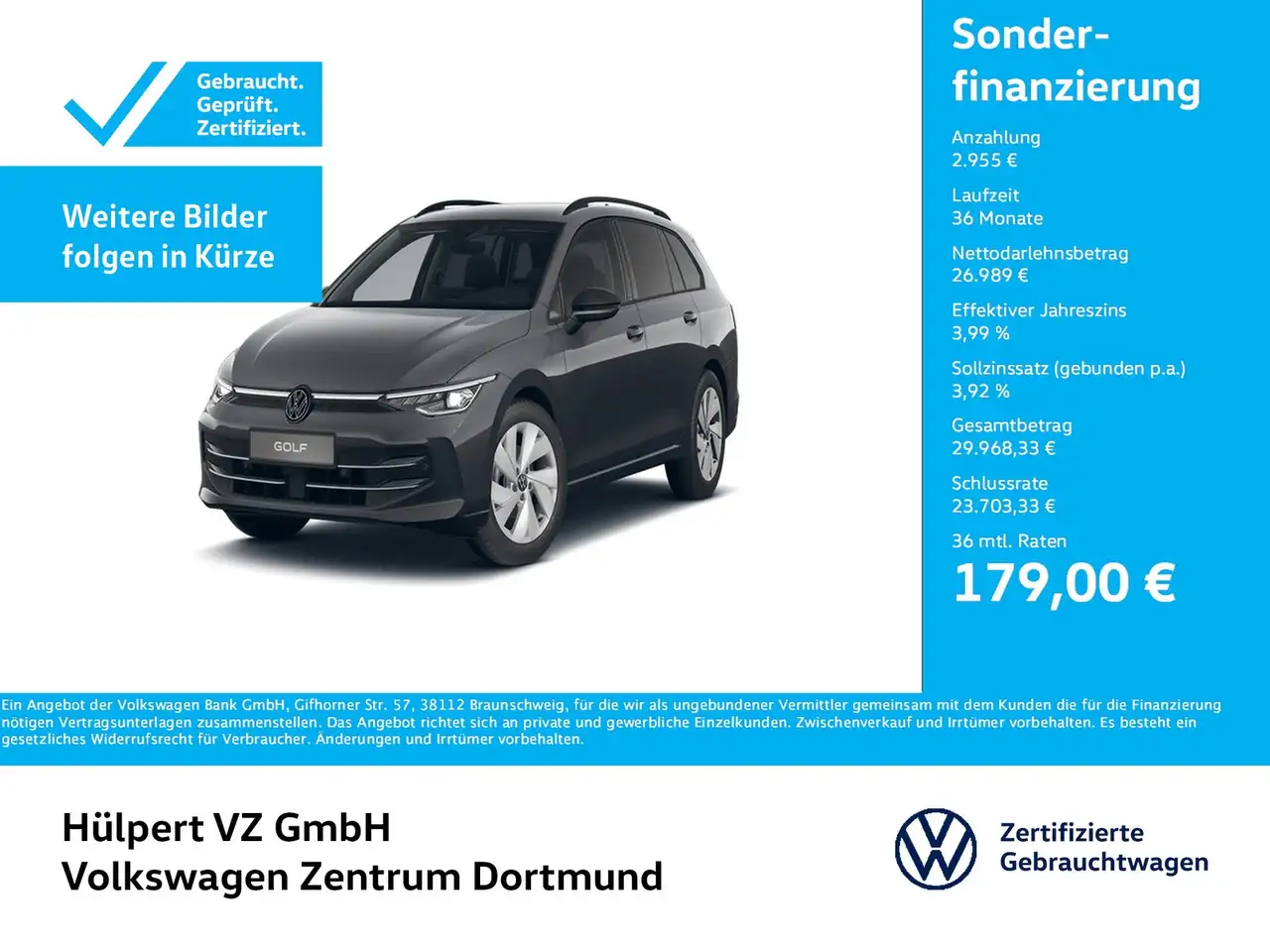 Volkswagen Golf Variant VIII 1.5 eTSI GOAL CAM ACC LM17 NAVI