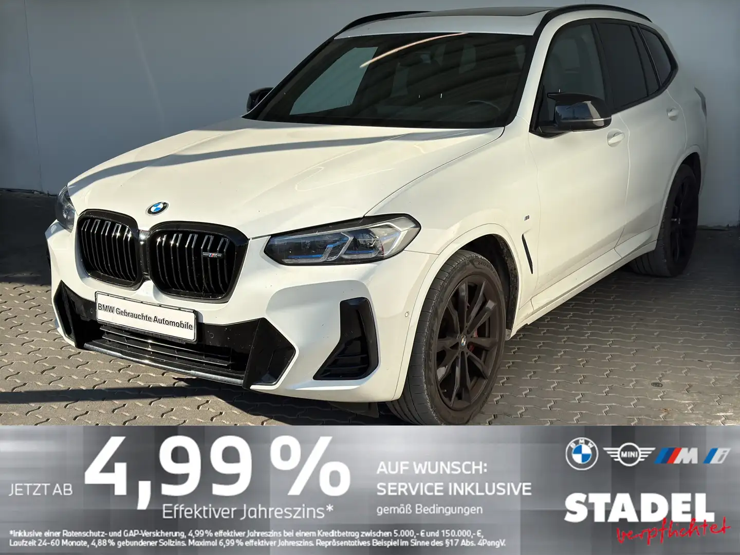 BMW X3 M 40d Navi.Laser.HuD.HiFi.AHK.RFK.Pano.HiFi Weiß - 2