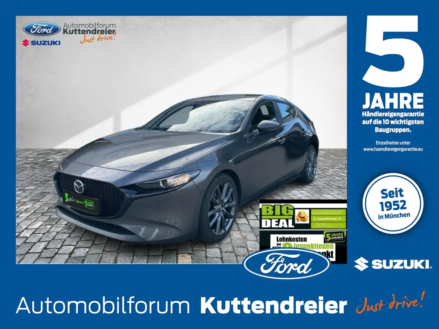 Mazda 3 SKYACTIV-G 2.0 Selection Autom. Navi Kamera Grau - 1