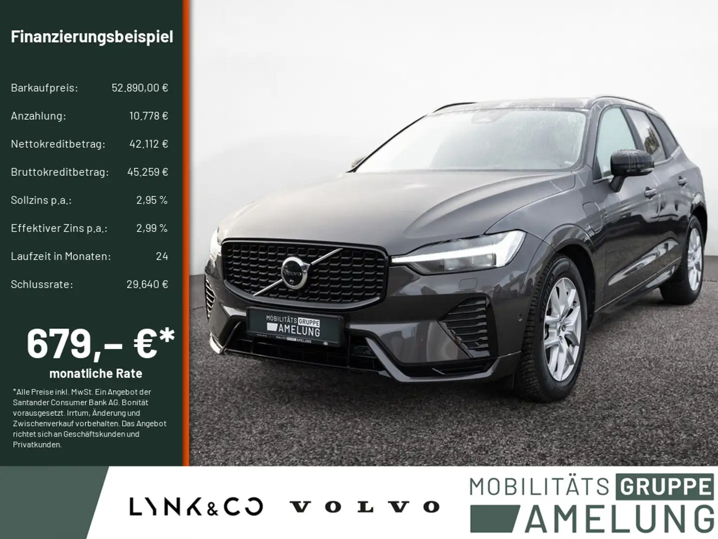 Volvo XC60 T8 Recharge Plus Dark AWD STANDHZ 360° Grau - 1