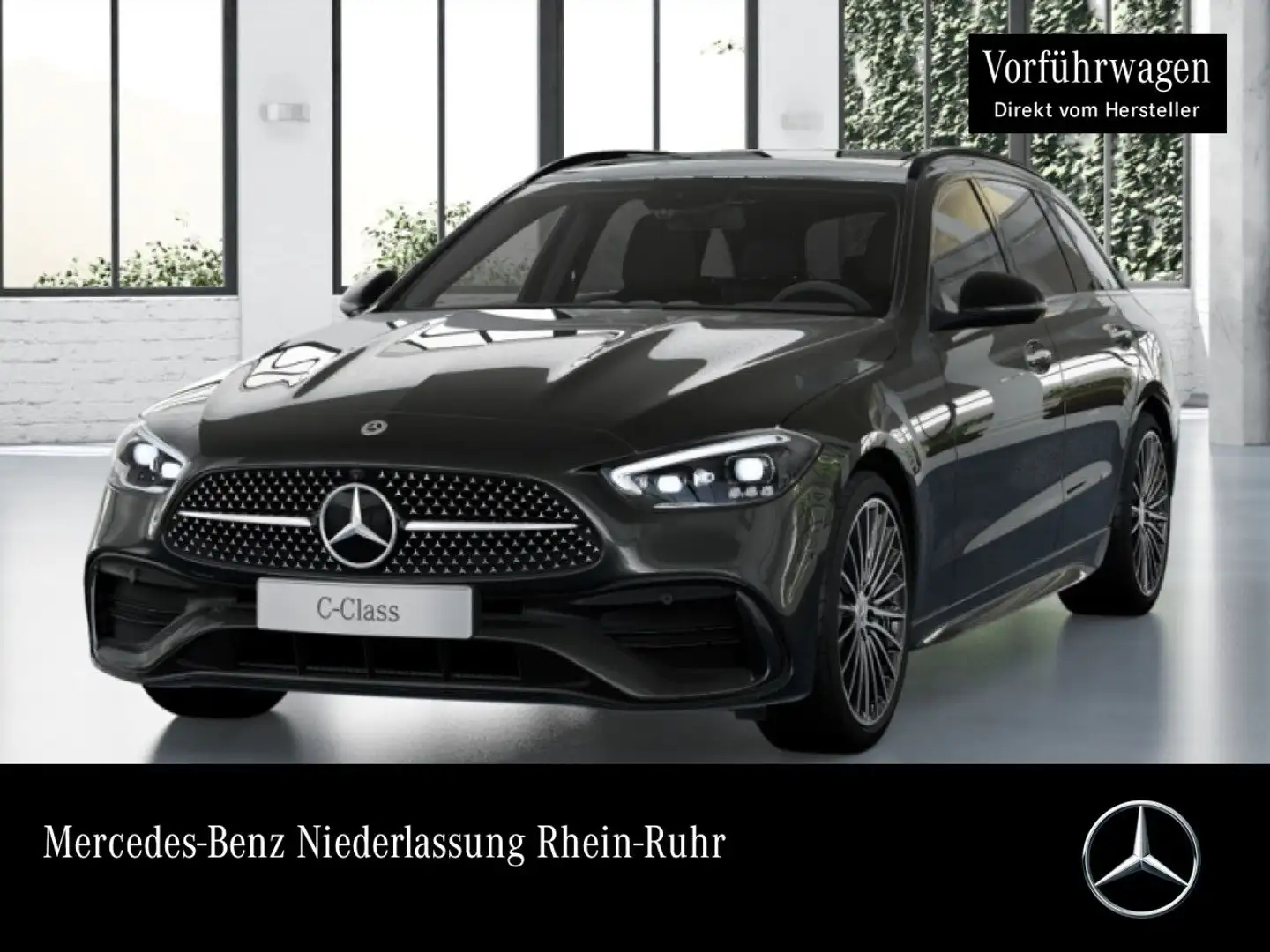 Mercedes-Benz C 200 T AMG+NIGHT+PANO+360+AHK+TOTW+KEYLESS+9G Grau - 1