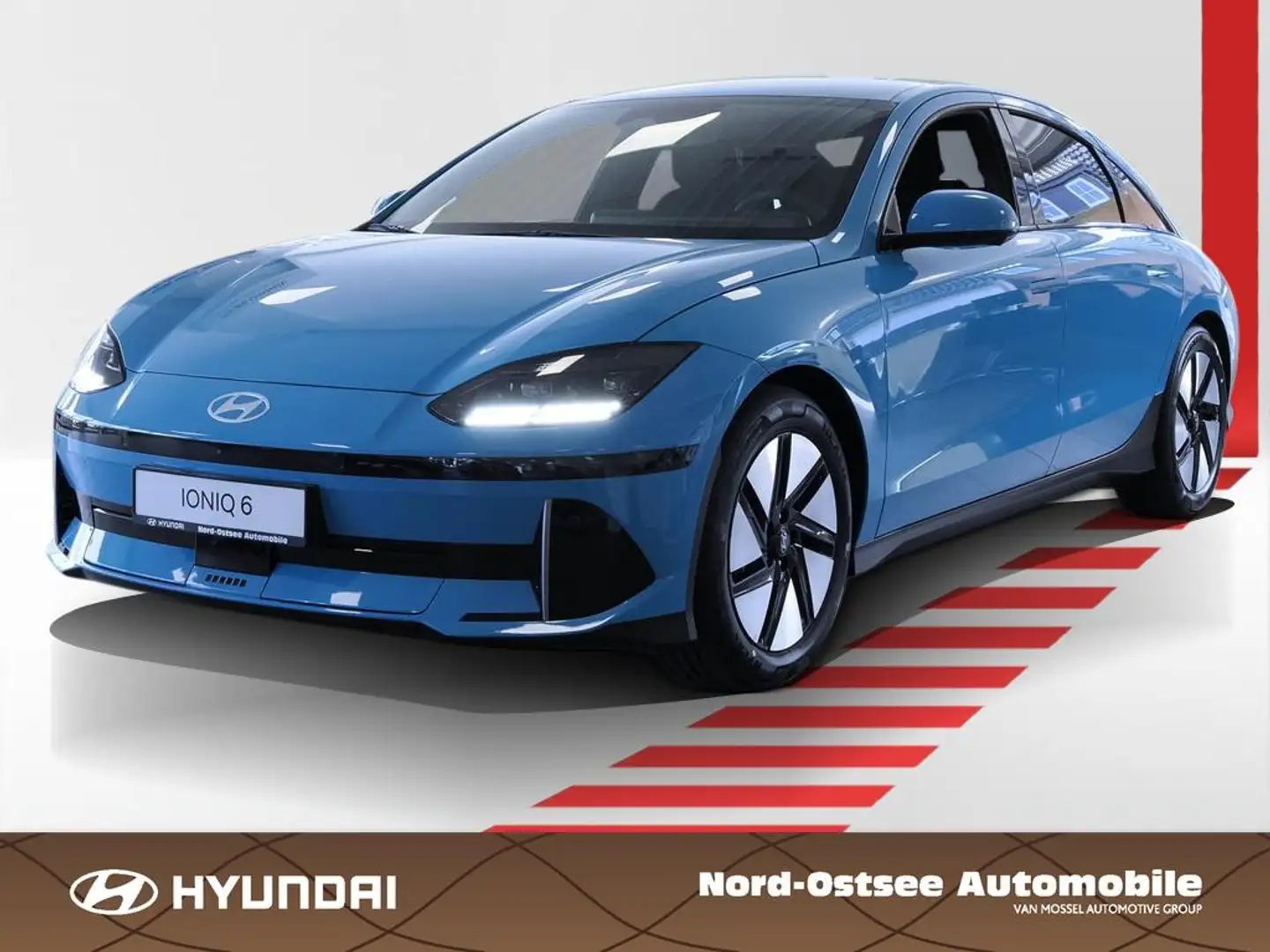 Hyundai IONIQ 6 77,4kWh Batt. TECHNIQ TechniqP ParkP Bleu - 1