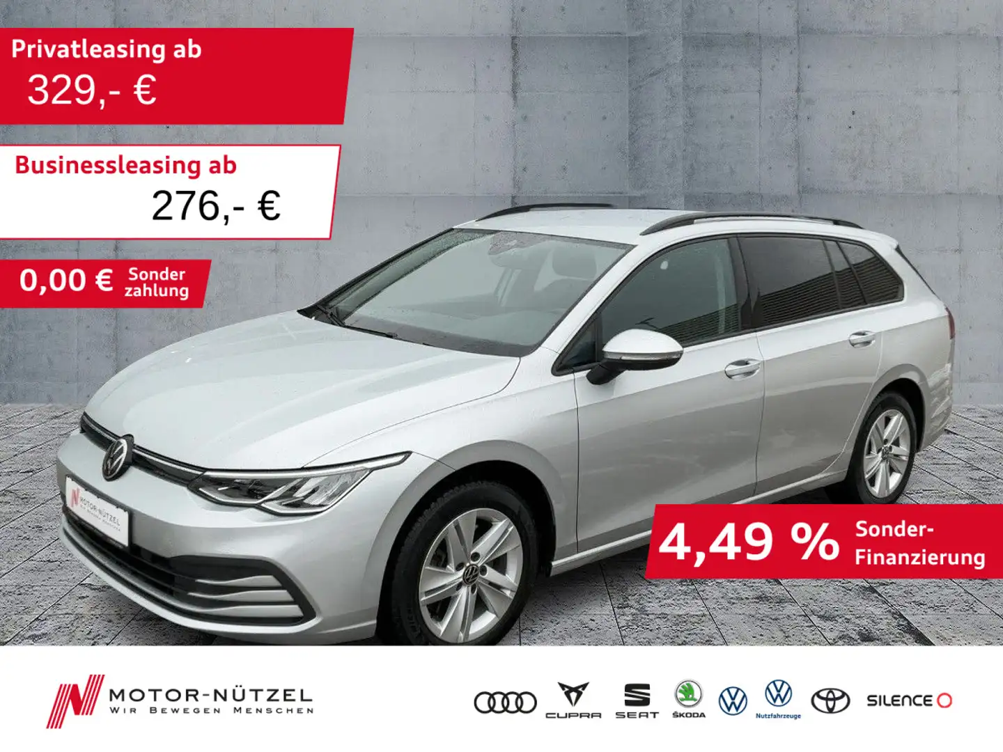 Volkswagen Golf Variant Golf VIII Variant 2.0 TDI DSG 5JG+LED+NAVI+AHK Silber - 1