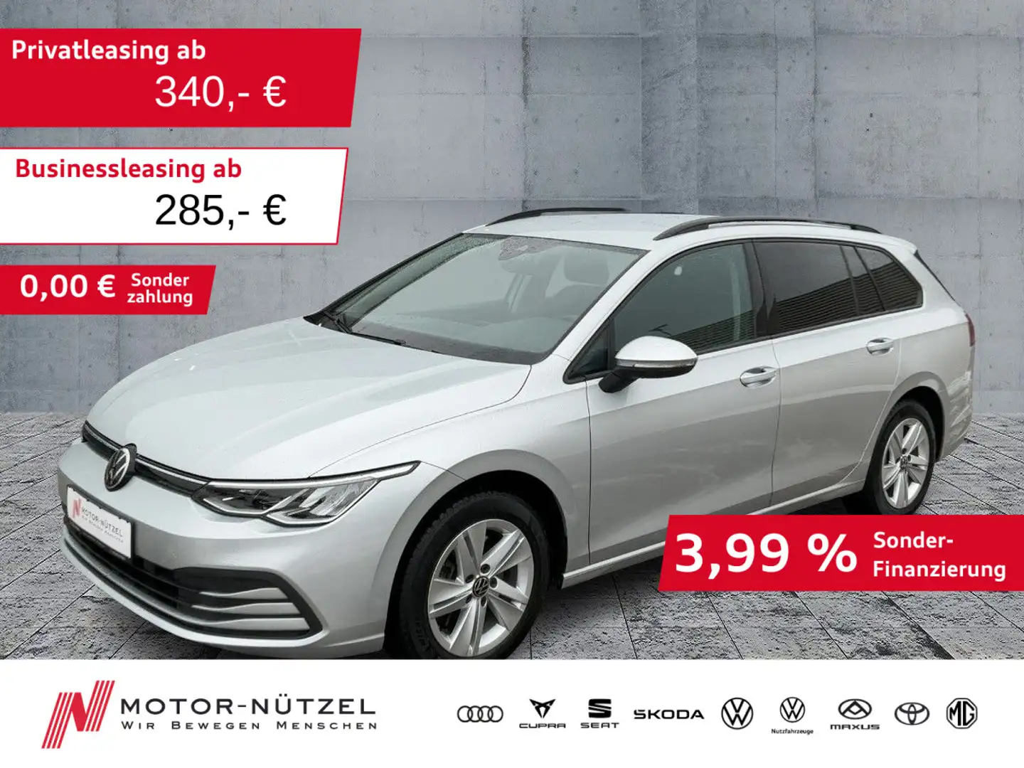 Volkswagen Golf Variant Golf VIII Variant 2.0 TDI DSG 5JG+LED+NAVI+AHK Silber - 1