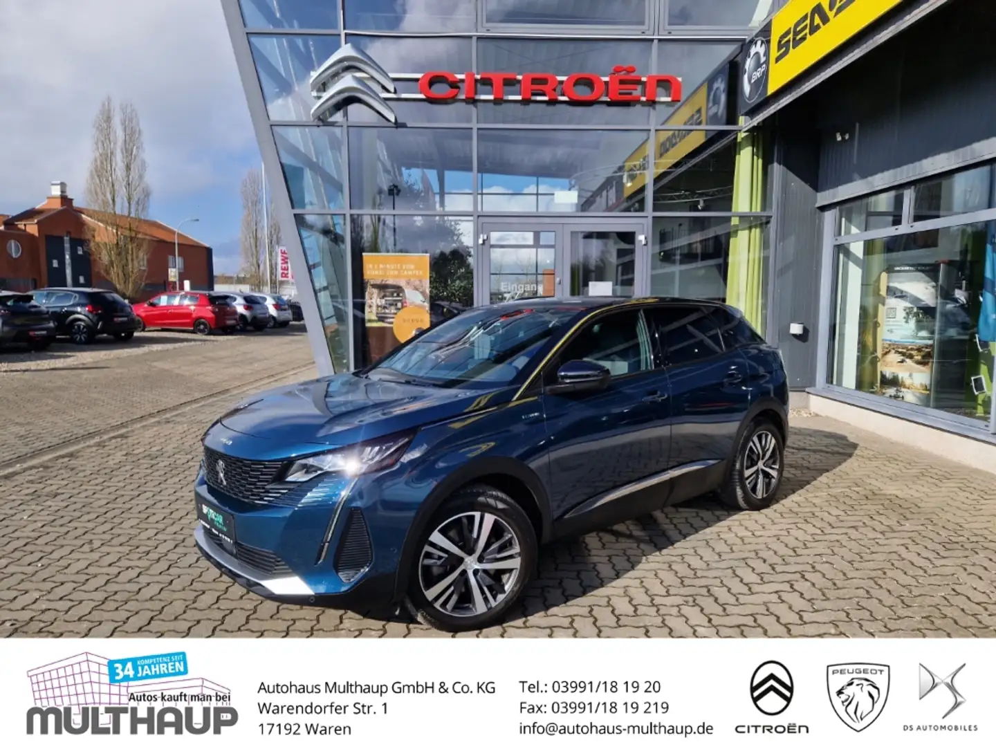 Peugeot 3008 Plug-In Hybrid 225 Allure Pack LED Navi DAB Bleu - 1