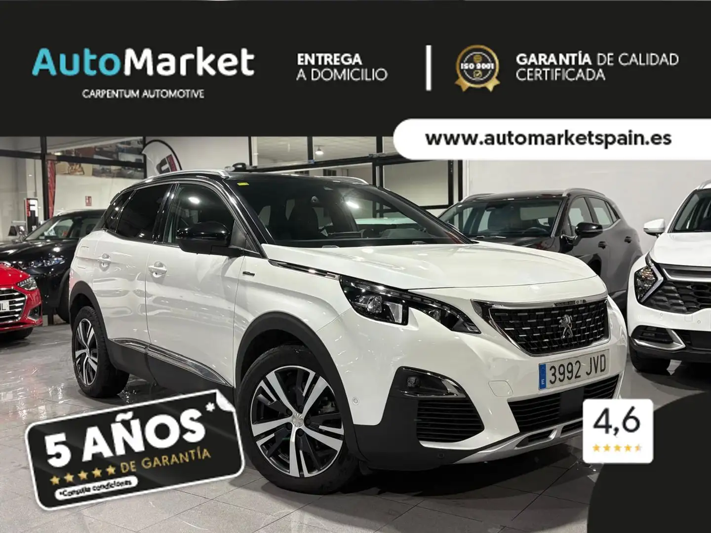 Peugeot 3008 2.0BLUEHDI GT LINE SS Wit - 1