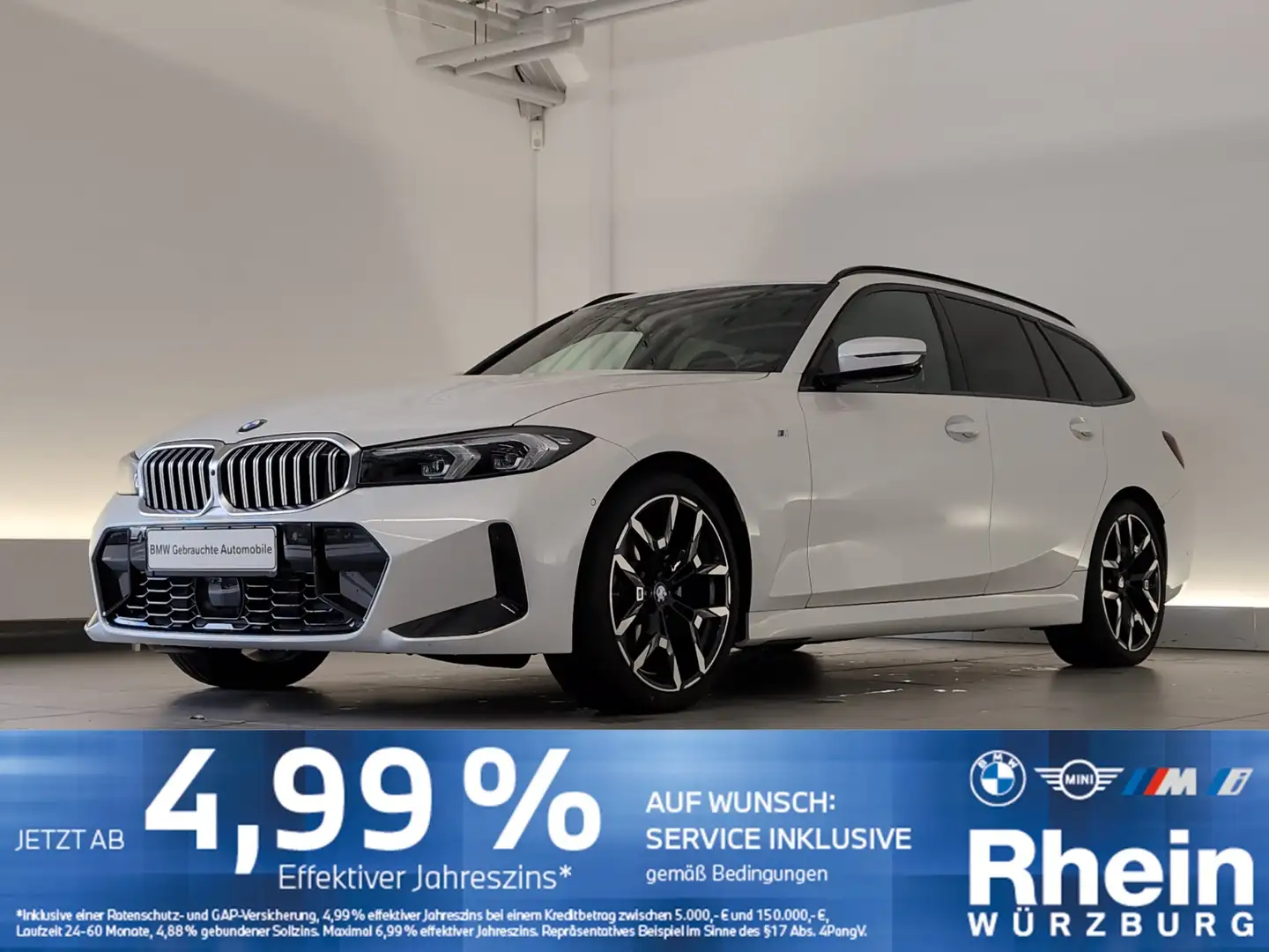 BMW 320 d Touring M Sportpaket HiFi/AHK/Lordose HiFi/AHK/L Weiß - 1