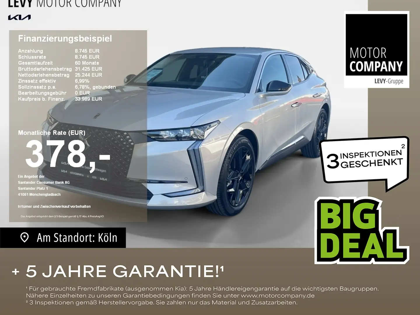 DS Automobiles DS 4 DS4 Hybrid 136 e-DCT6 Pallas +SHZ+Kamera+ACC Weiß - 1