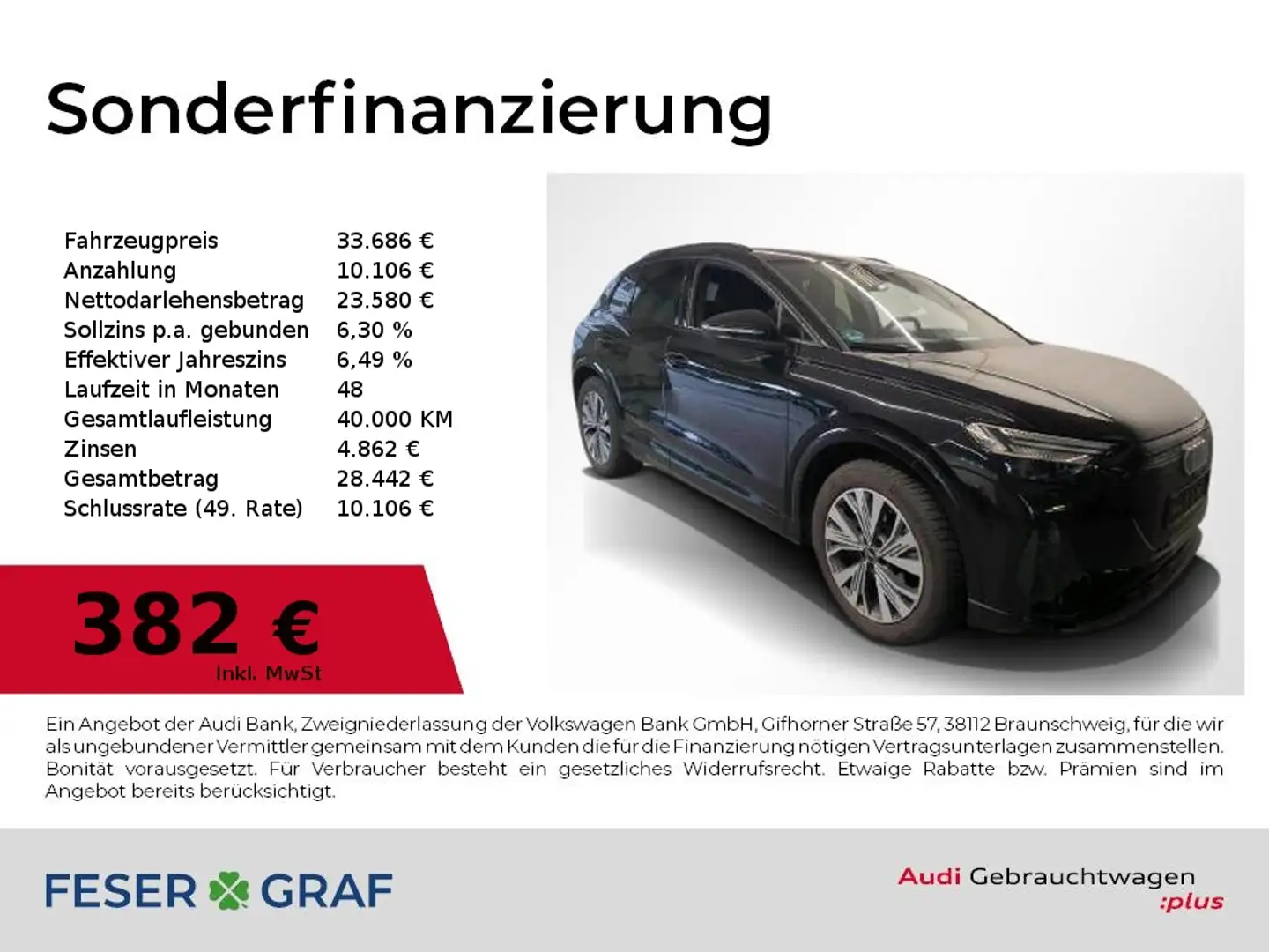 Audi Q4 e-tron 40 S Line Int Matrix,Navi,Leder,Kamera Nero - 1