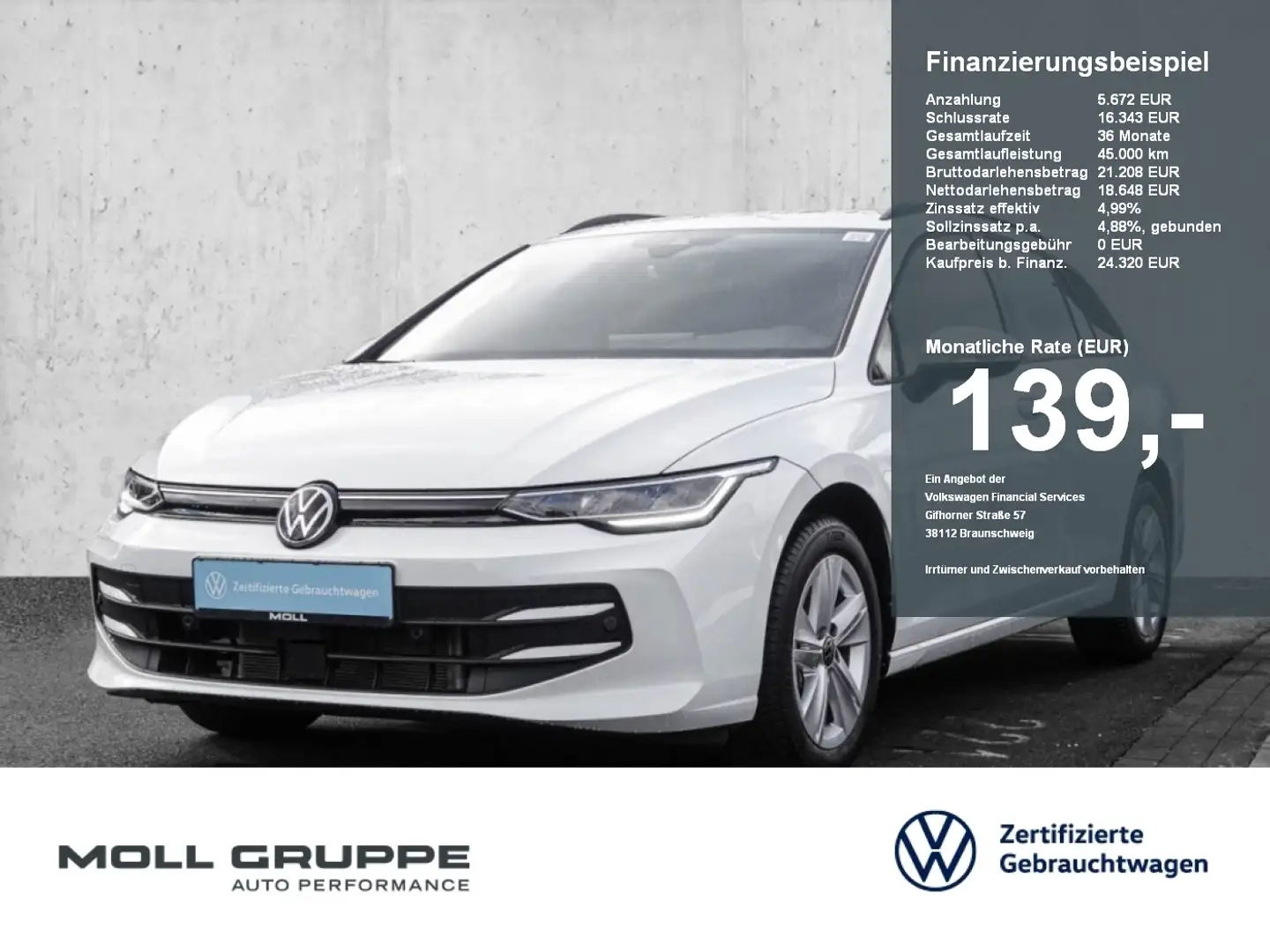 Volkswagen Golf Variant 1.5 TSI Life NAVI LED LM ACC PDC Blanc - 1