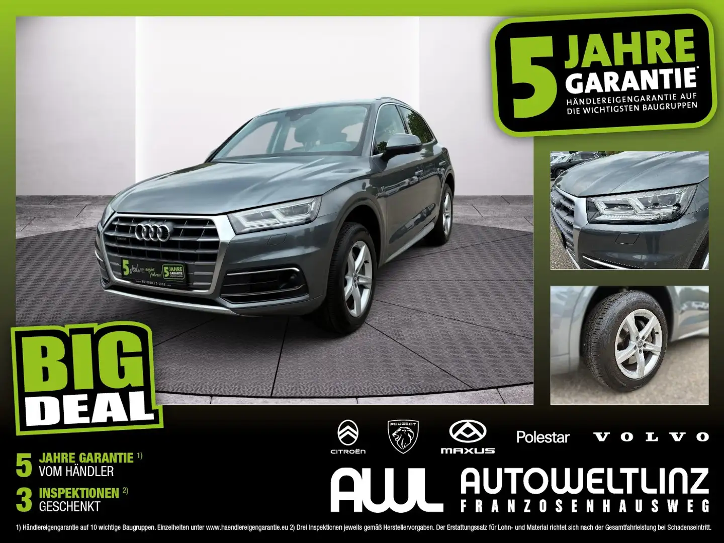 Audi Q5 2.0 TDI 40 quattro sport ACC+LED+Navi+SHZ+LM Grau - 1