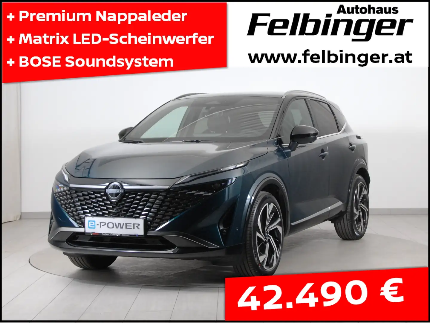 Nissan Qashqai Tekna+ 1.5T e-POWER *im Leasing nur 41.490,- Euro* Grün - 1