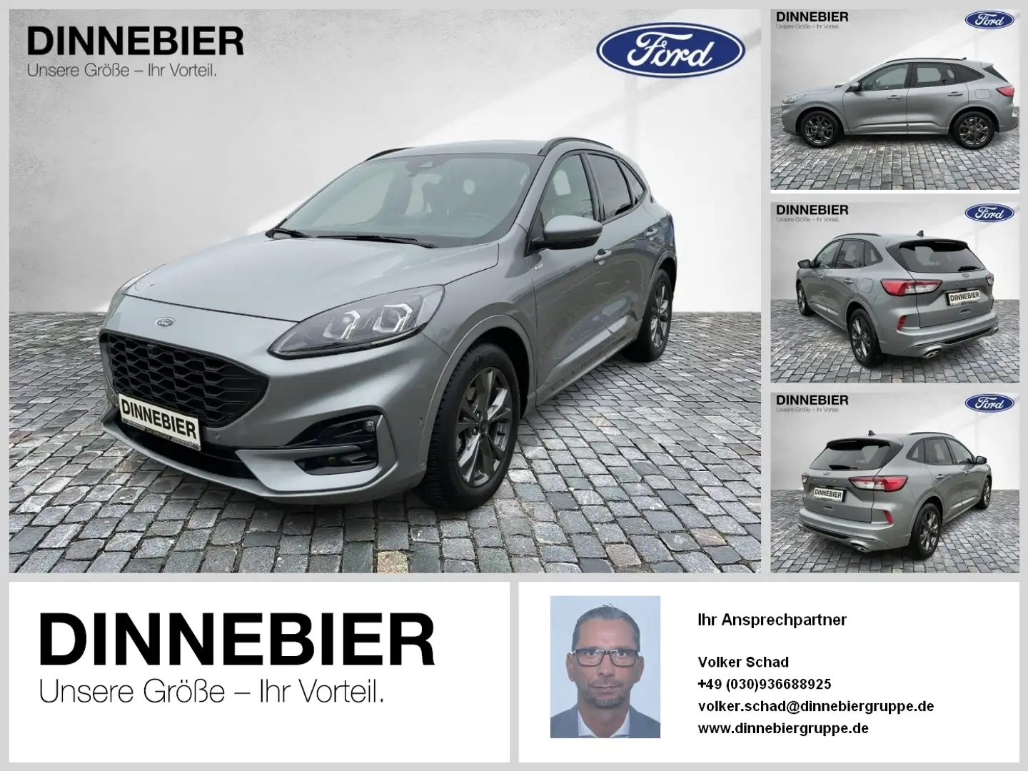 Ford Kuga ST-Line X LED+Navi+Kamera+Winterpaket Zilver - 1