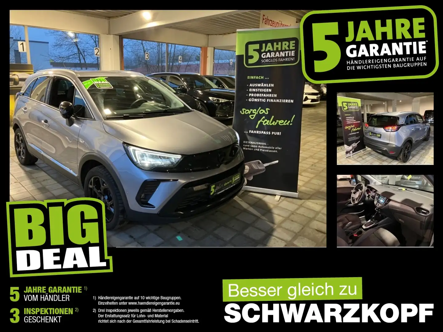 Opel Crossland 1.2T Alcantara+LED+Navi+Sitzheizung Grau - 1