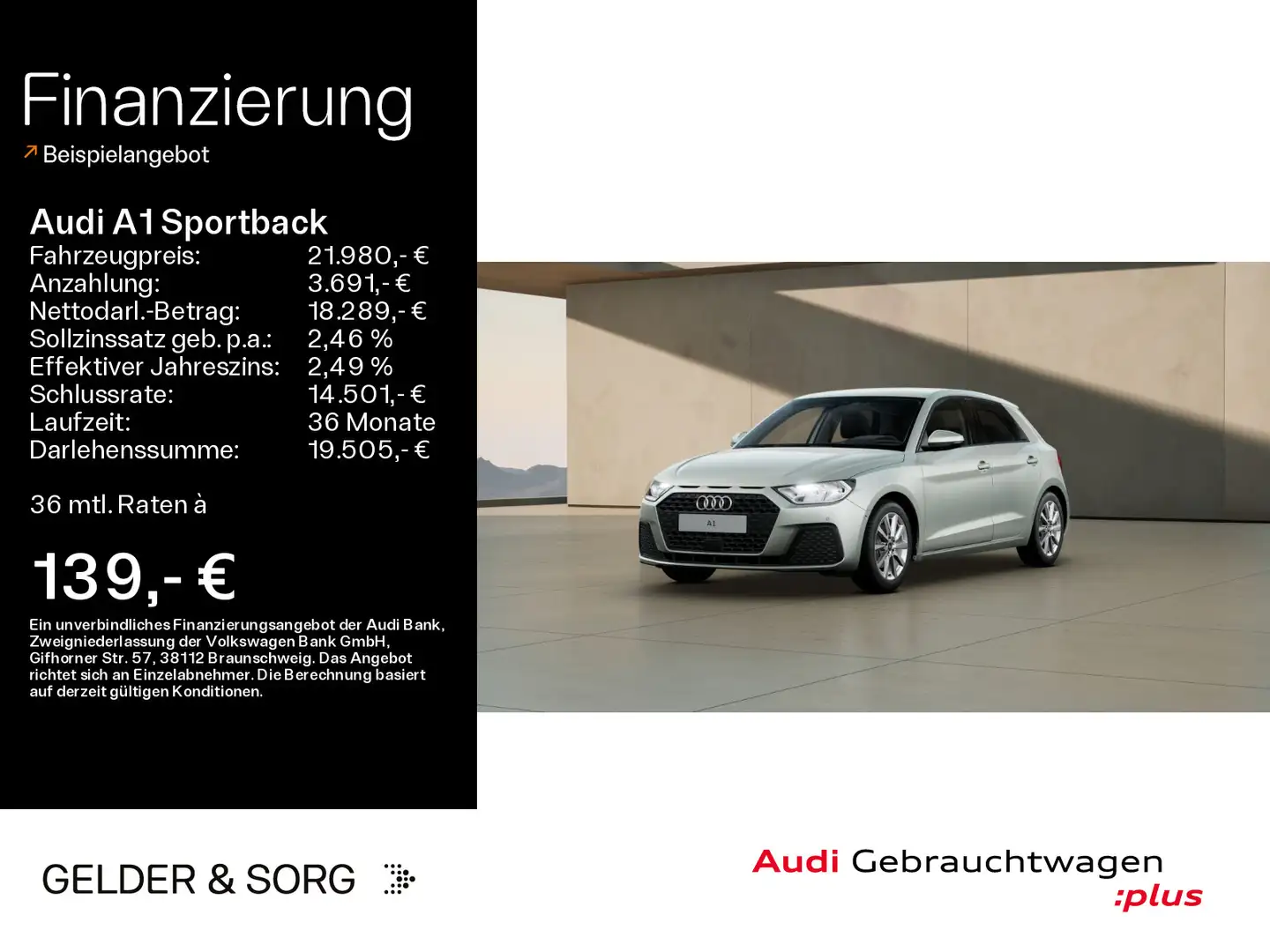 Audi A1 30 TFSI Navi*Virtual*EPH+*DWA Argent - 1