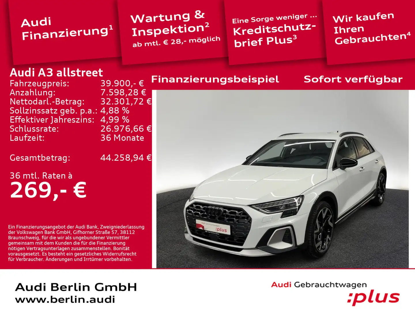 Audi A3 35 TFSI S tr. MATRIX NAVI RFK SONOS Weiß - 1