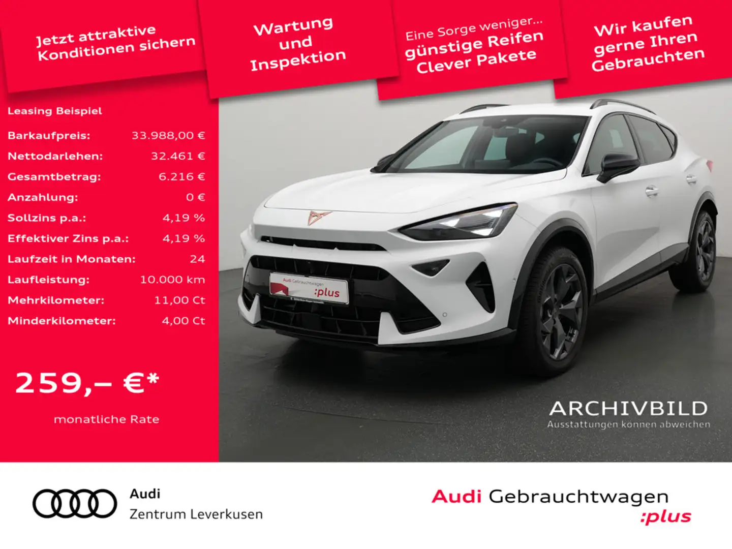 CUPRA Formentor DSG NAVI VIRT ACC KAM 360° LEDER SH Weiß - 1