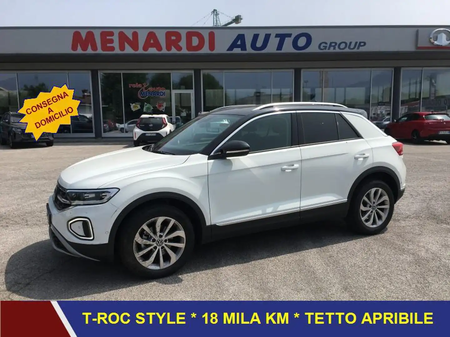 Volkswagen T-Roc 1.0 TSI Style TETTO * 18 MILA KM!! 1 PROPRIETARIO Bianco - 1