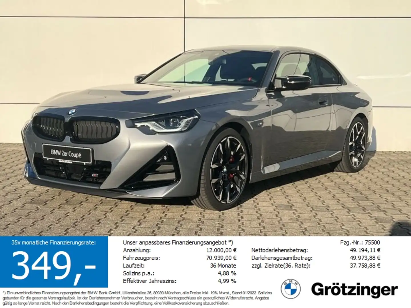 BMW 240 Mi xDrive Coupé UPE 70.939.00 € Gris - 1