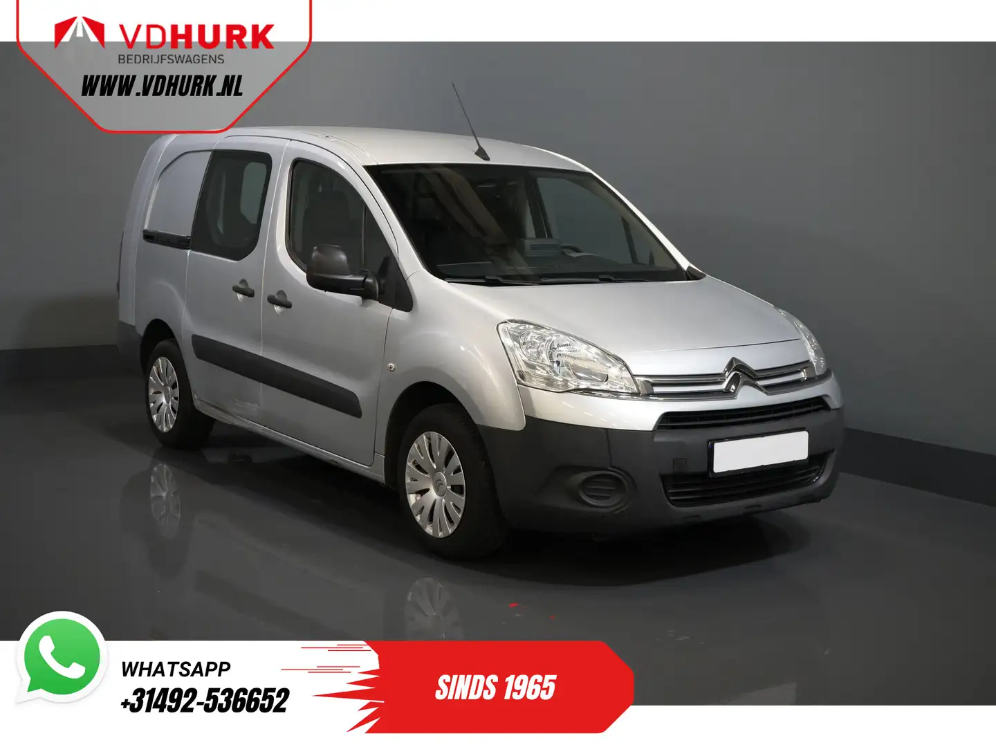 Citroen Berlingo 1.6 HDI 90 pk L2 EXPORT ONLY 3 Pers./ NL-auto/ Nav Zilver - 1