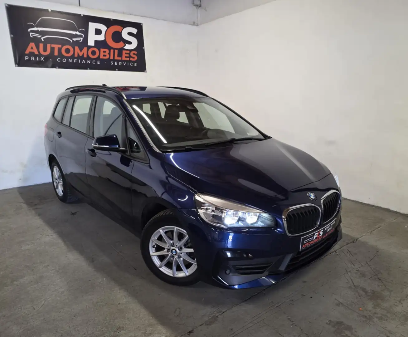 BMW 218 i Grand Tourer*CAMERA*GPS*SIEGES CHAUFF*CARNET... Blauw - 1