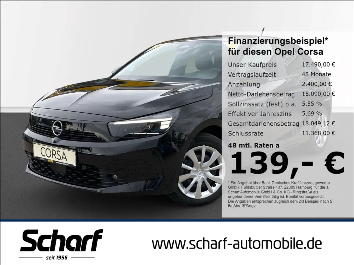 Opel Corsa F Edition Komfort- und Tech-Paket SHZ Touch Schwarz - 1
