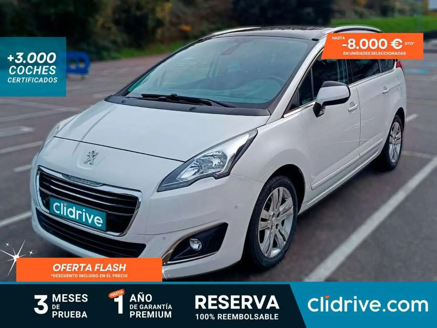 Peugeot 5008 1.6 BlueHDi Style 7 pl. 120 Blanc - 1