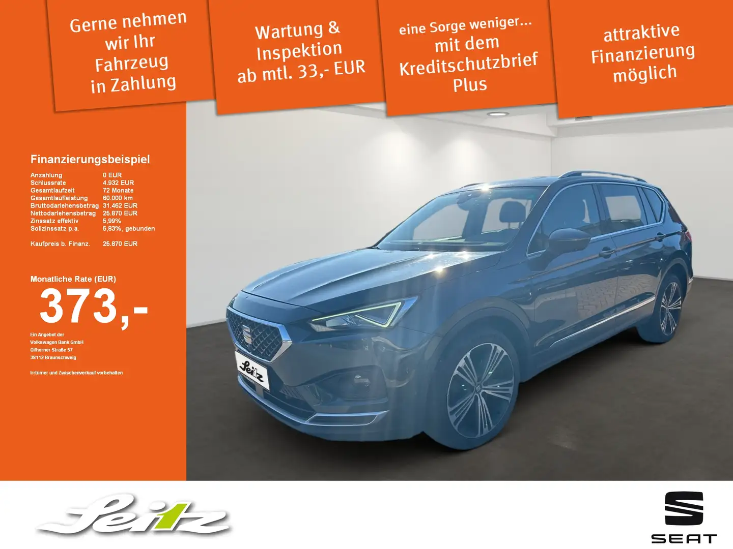 SEAT Tarraco 2.0 TSI DSG Xcellence 4Drive Navi. LED. Panorama-A Braun - 1