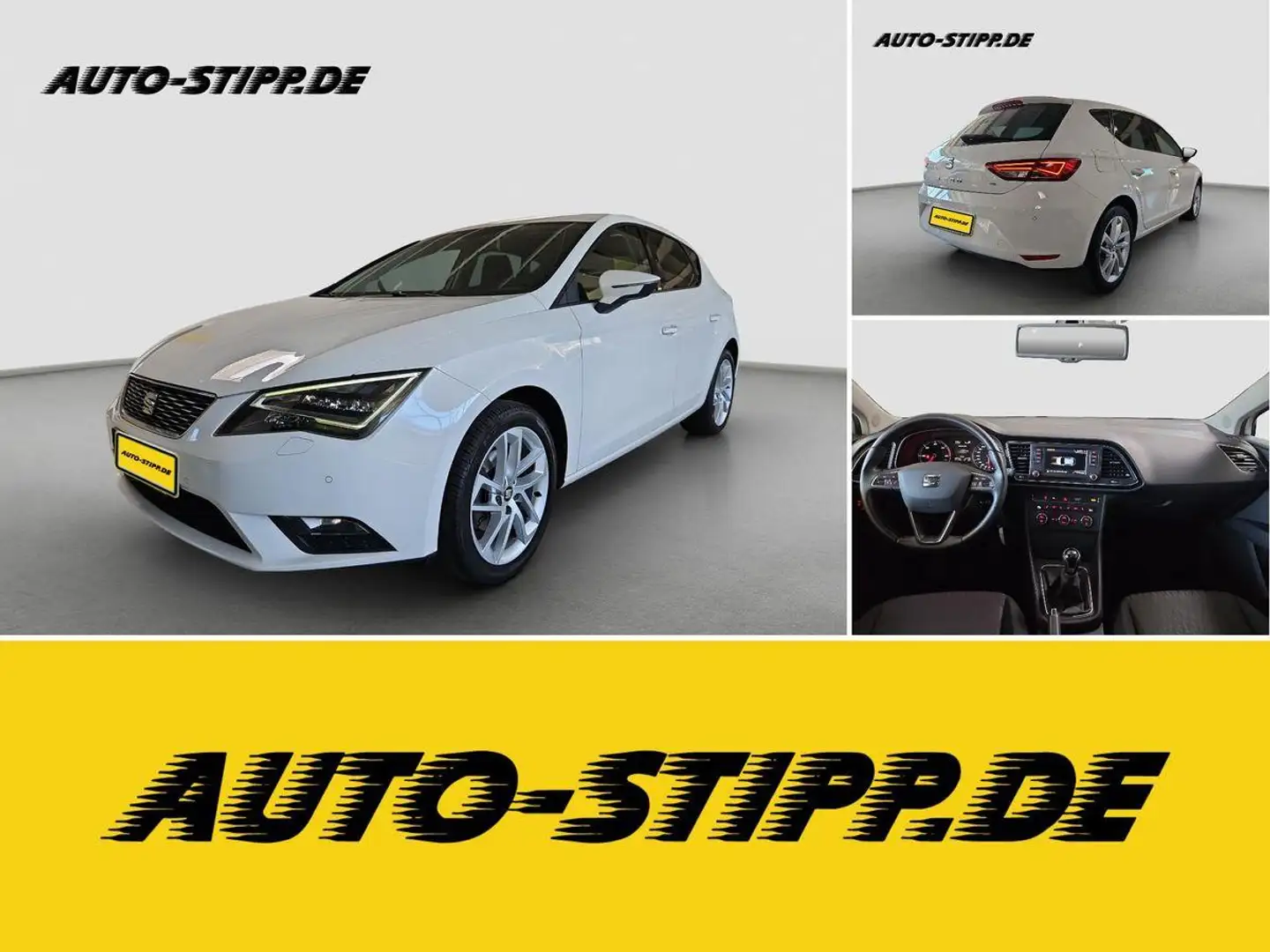 SEAT Leon 1.6 TDI Style NAVI TEMP LED SITZH BLUET PDC Blanc - 1