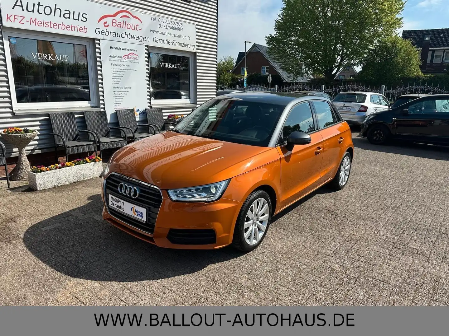 Audi A1 Sportback*2.HAND*NAVI*KLIMA*BI-XENON*GARANTIE Naranja - 2