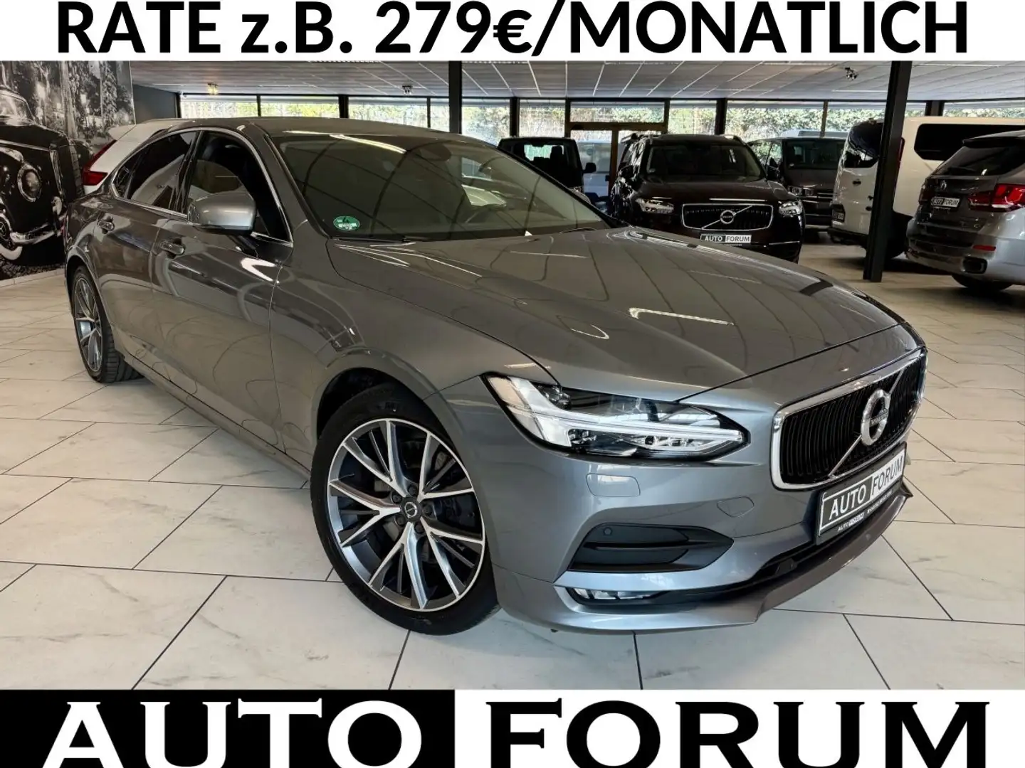 Volvo S90 T4 AUT LEDER NAVI LED H/K PDC CAM SHZ MEMORY Grau - 1