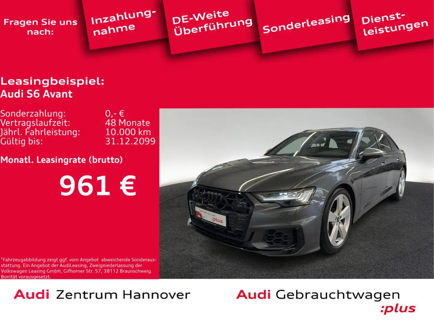Audi S6 Avant 3.0 TDI quattro Matrix Standheizung ACC Grau - 1