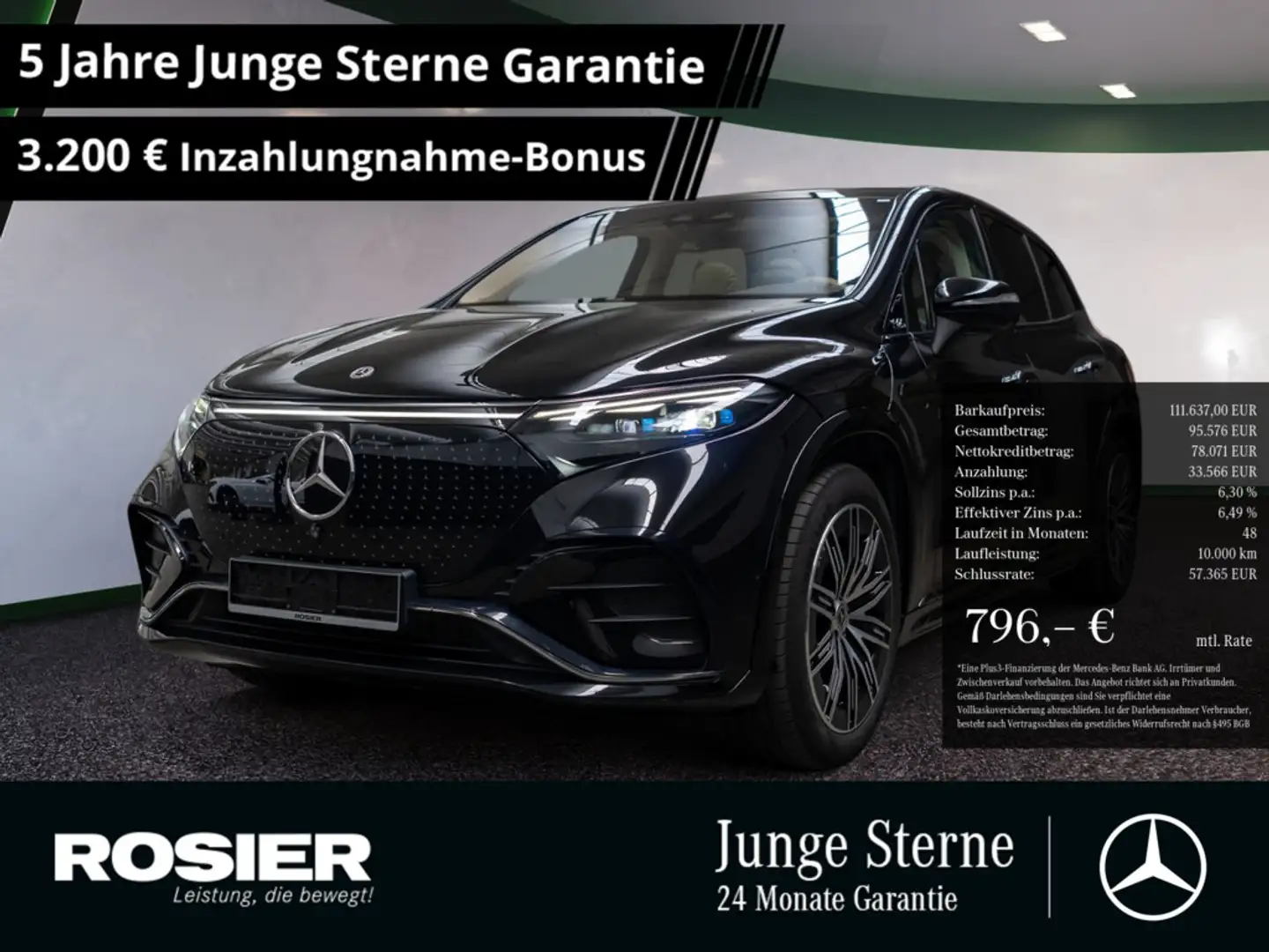 Mercedes-Benz EQS SUV 580 4M AMG Sport Premium+ 7-Sitzer Hyperscreen Schwarz - 1