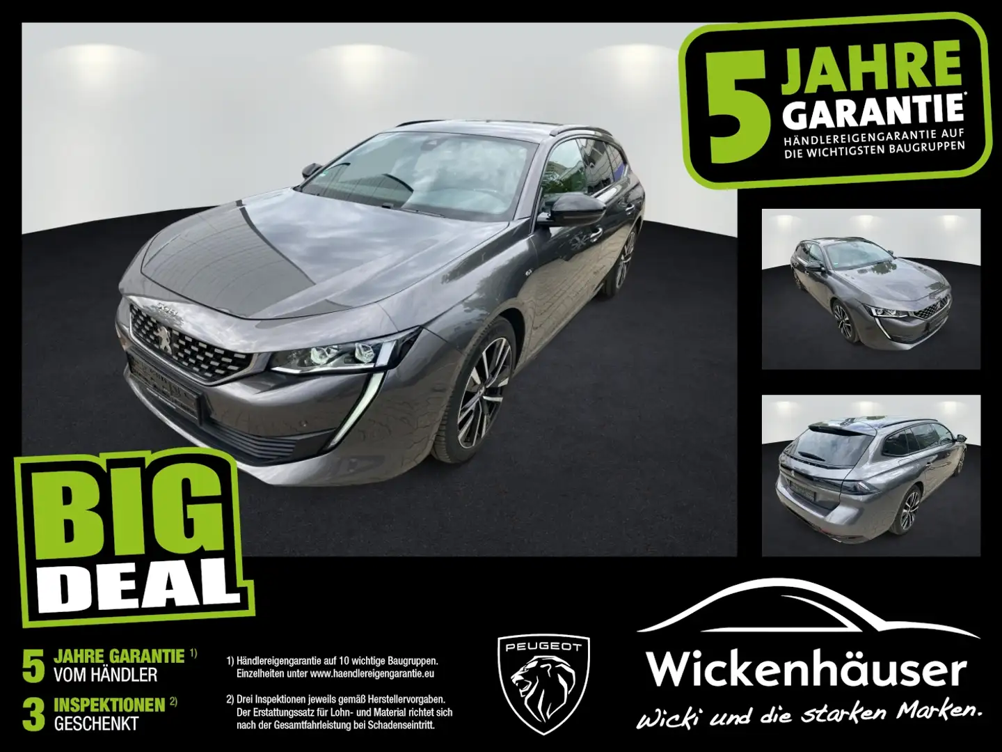 Peugeot 508 SW PureTech 180 GT Kam360 Navi KeyLess ACC Grau - 1