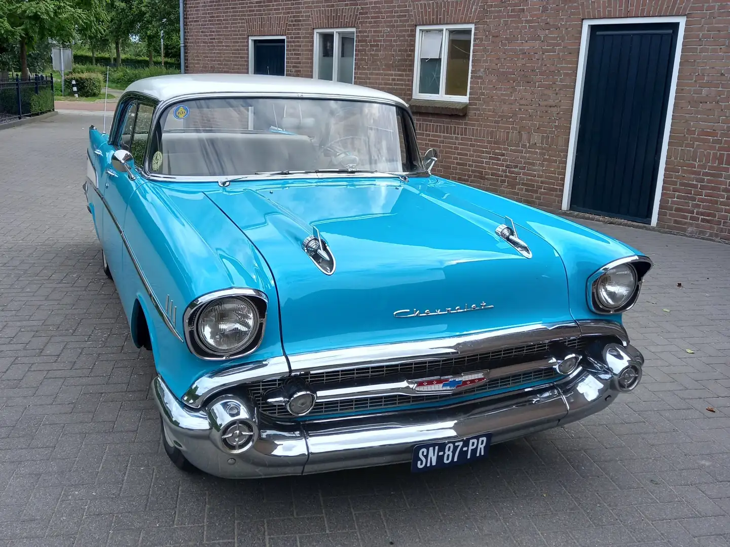 Chevrolet Bel Air Two ten 1957 Bleu - 2