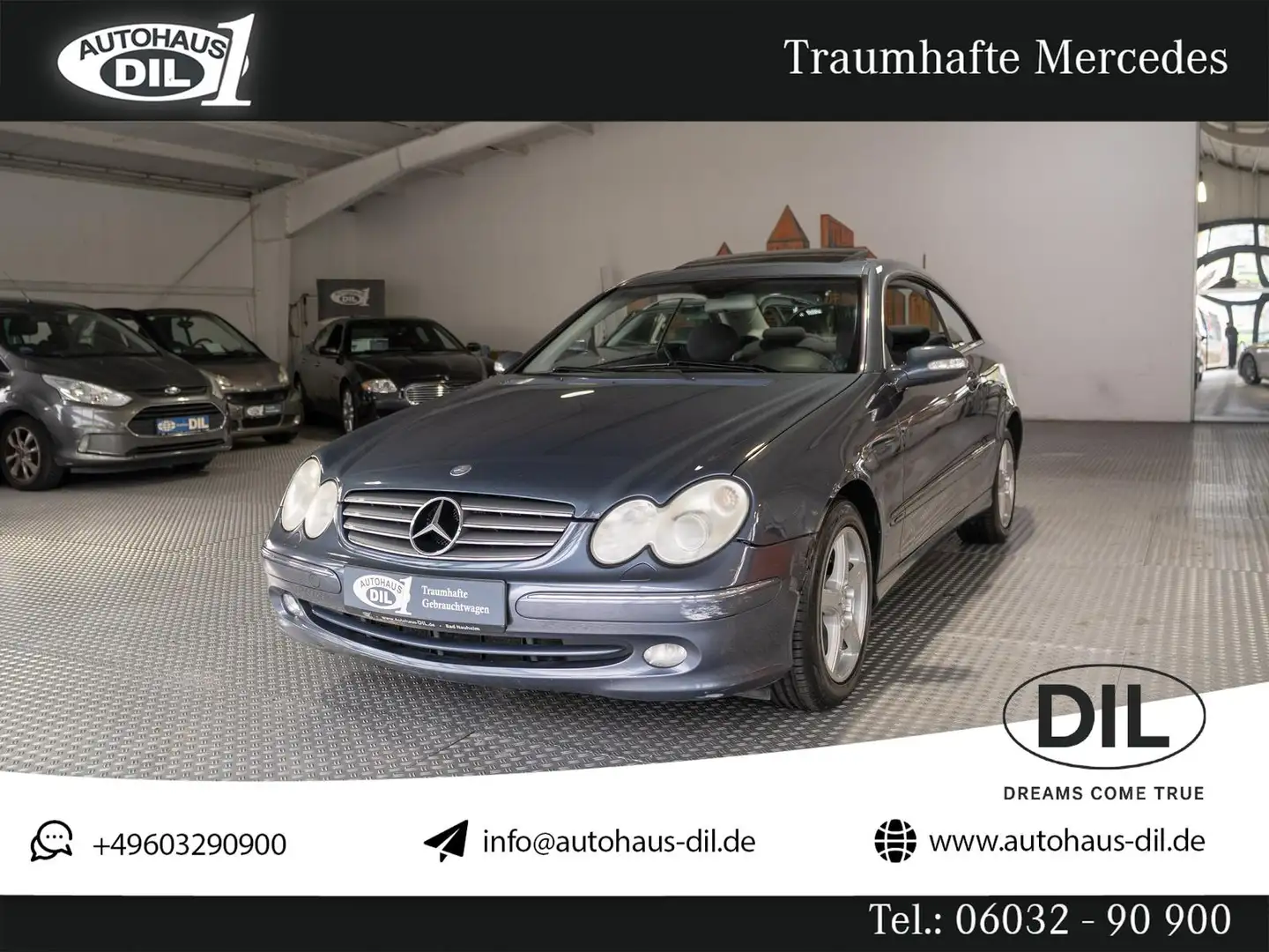 Mercedes-Benz CLK 200 K*TÜV NEU* *S-DACH*SHZ*KLIMA* Azul - 1