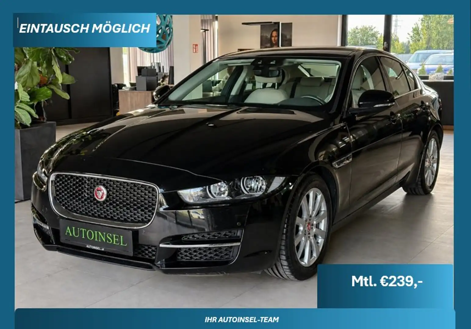 Jaguar XE Pure 1.Besitz-Rückfahrkamera-sehr gepflegt Schwarz - 1