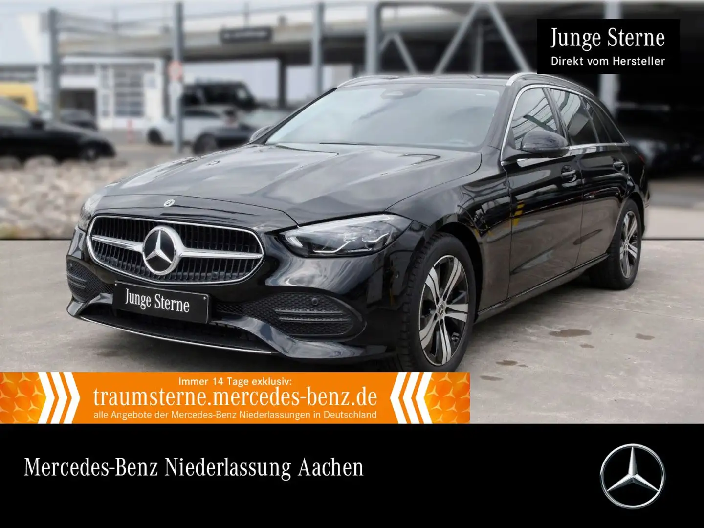 Mercedes-Benz C 200 d T AVANTG+LED+KAMERA+TOTW+KEYLESS+9G Zwart - 1
