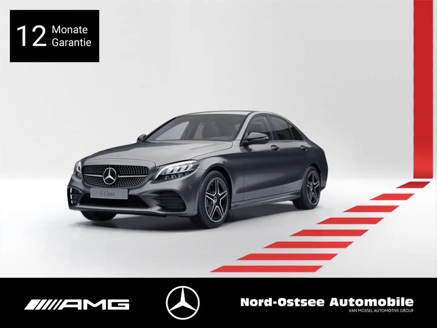 Mercedes-Benz C 180 AMG LED NIGHT PAKET KAMERA TEMPOMAT Grigio - 1