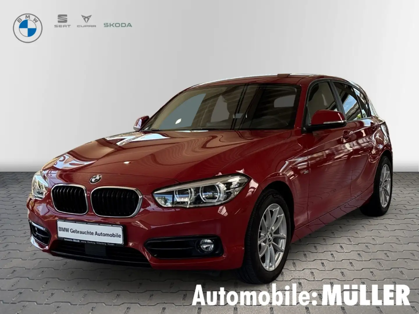 BMW 120 i Sport Line Navi Soundsystem LED ACC Klimaautom F Rood - 1