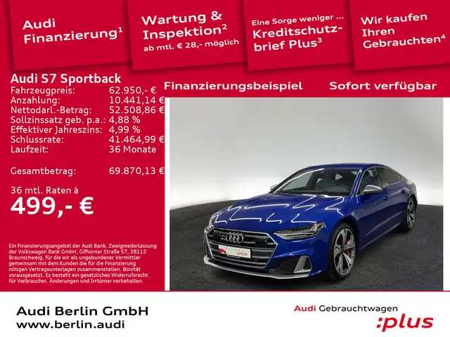 Audi S7 tiptr. STDHZG HUD NACHTS MATRIX 360