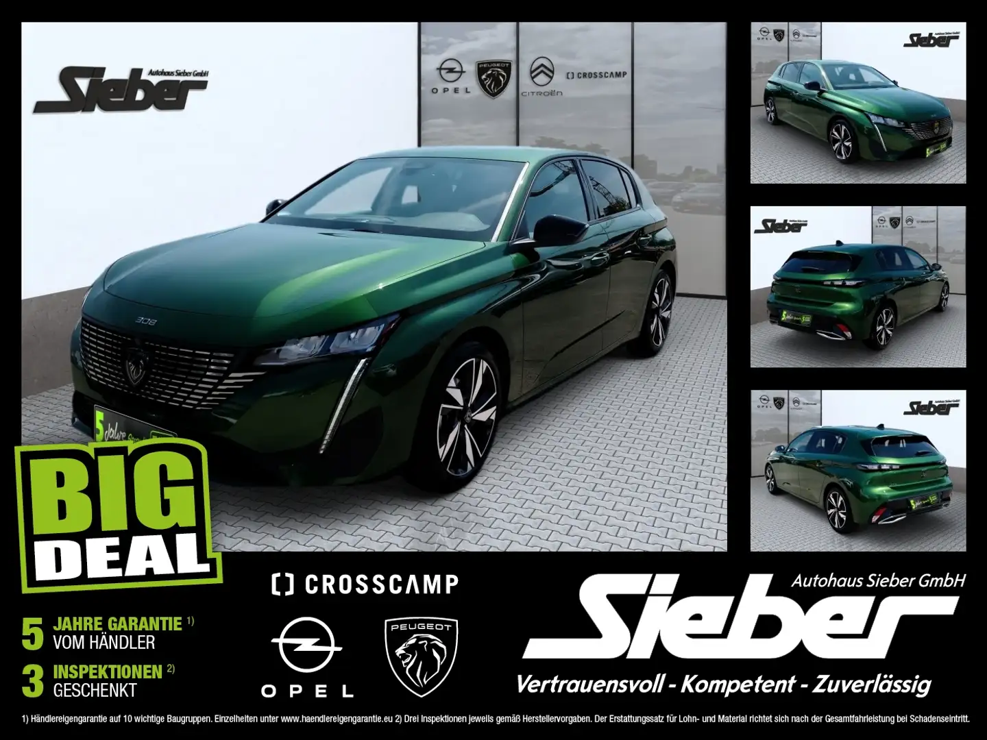 Peugeot 308 1.2 PureTech 130 Allure Grün - 1