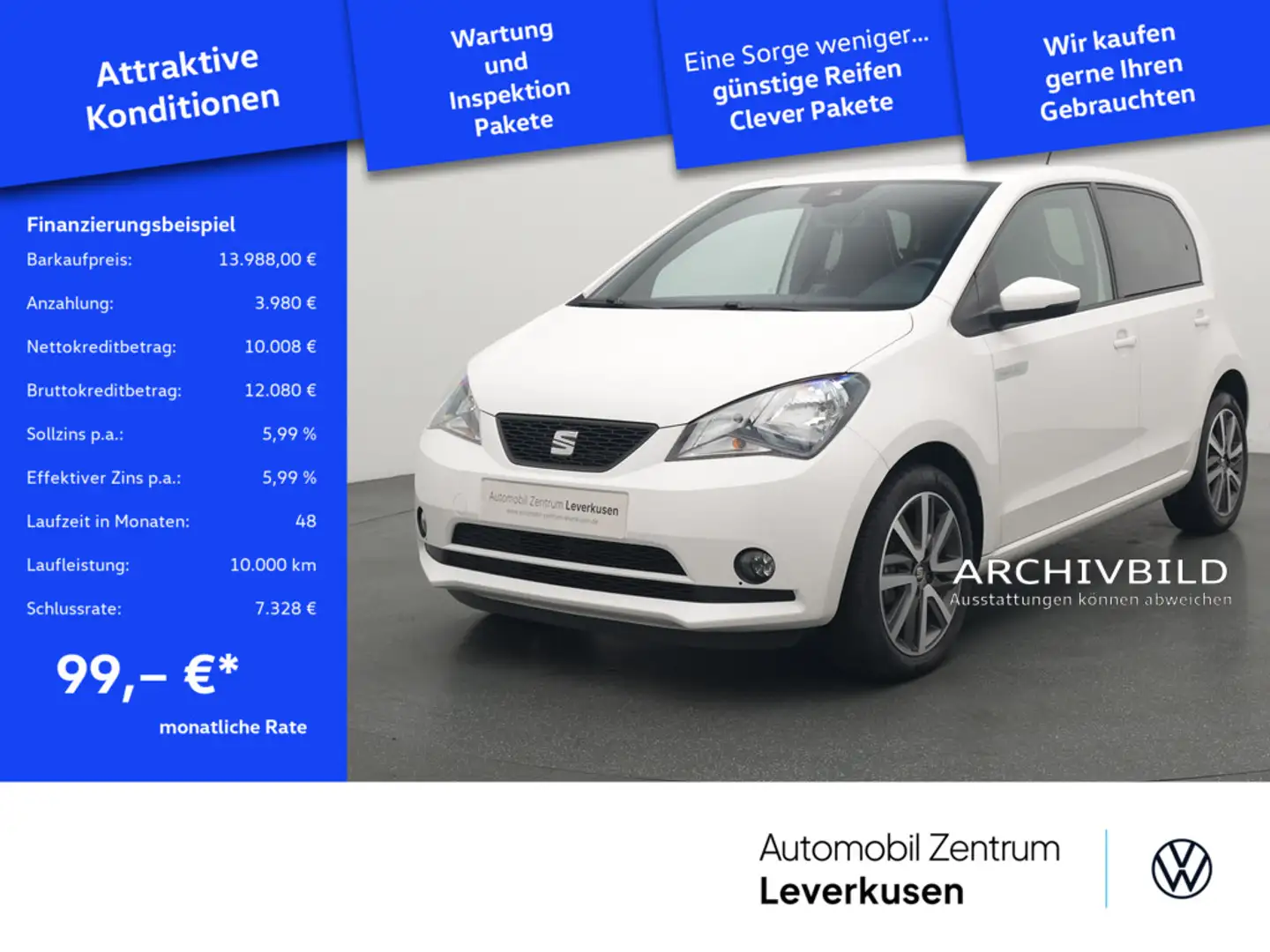 SEAT Mii electric PLUS SHZ KLIMA PDC PORT NAVI Weiß - 1