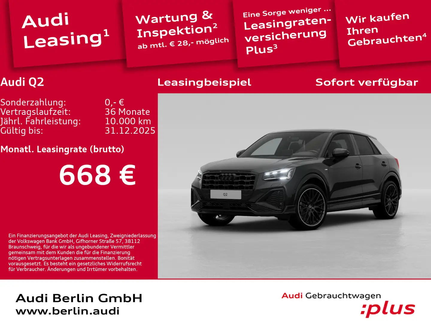 Audi Q2 S line 35 TFSI S tronic Schwarz - 1