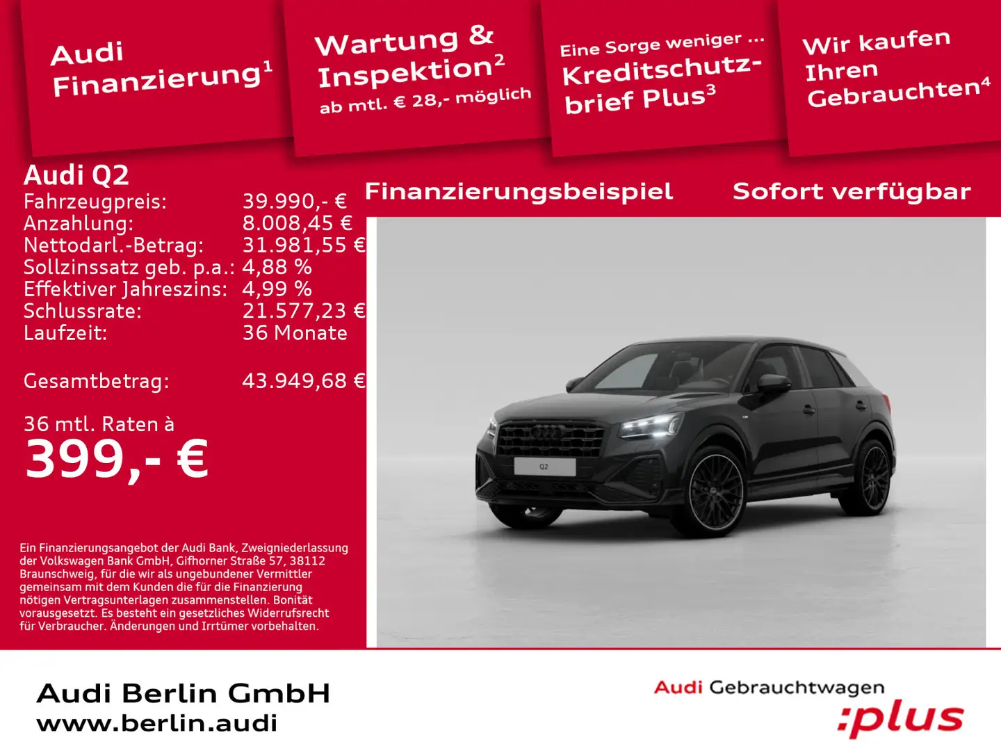 Audi Q2 S line 35 TFSI S tronic Schwarz - 1