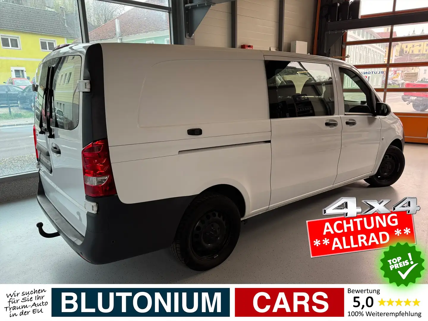 Mercedes-Benz Vito 116 Mixto 4x4 extralang 9G-Tronic Aut. *LED*AHK* Weiß - 2