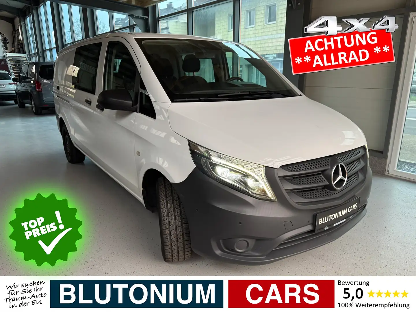 Mercedes-Benz Vito 116 Mixto 4x4 extralang 9G-Tronic Aut. *LED*AHK* Weiß - 1